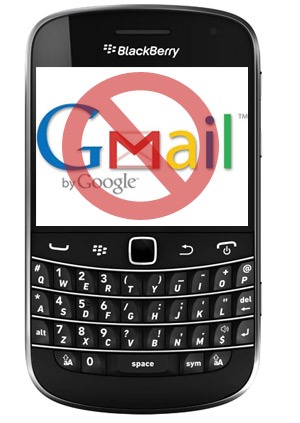 Blackberry Bold 9900 gmail cancelado