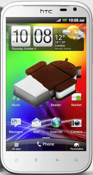 HTC Sensation XL con Android Ice Cream Sandwich