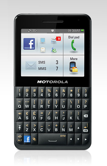 Motorola Motokey Social un teléfono Facebook