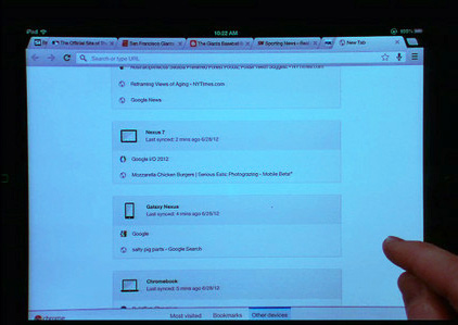 Google Chrome en iPad Google Chrome en iPad