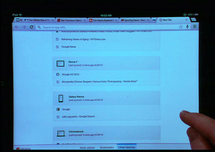 Google Chrome en iPad