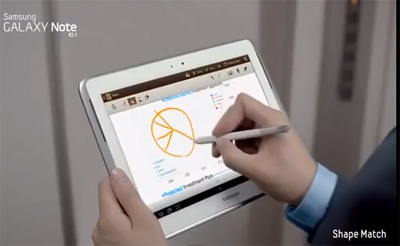 Samsung Galaxy Note 10.1 video comercial