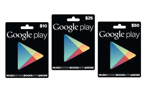 Google Play gift cards tarjetas de regalo