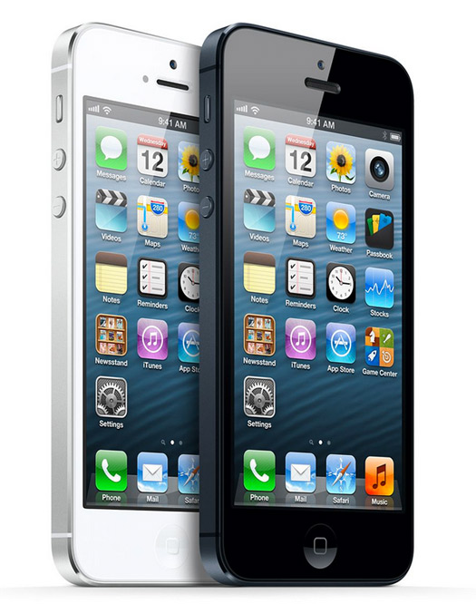 Apple iPhone 5 oficial, blanco y negro