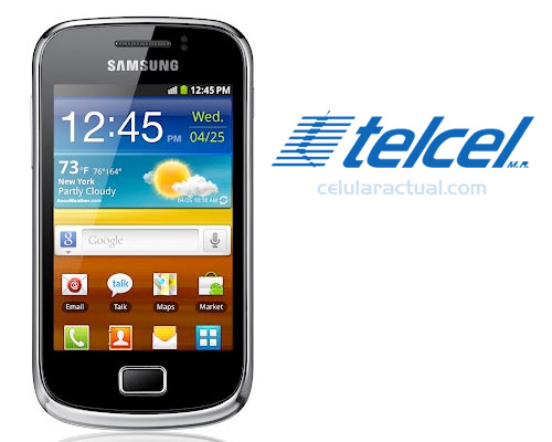 Samsung Galaxy Mini 2 en México con Telcel Logo