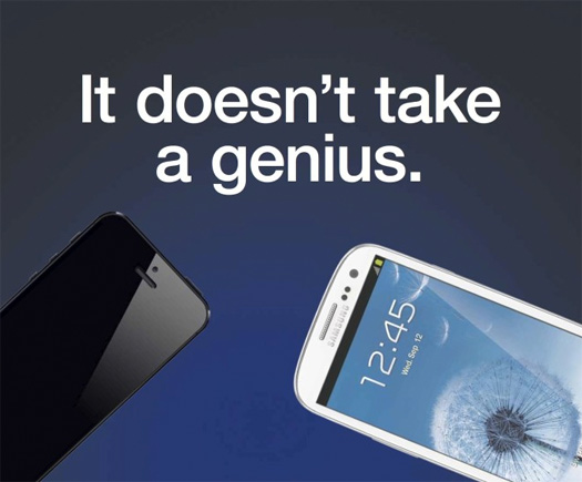 Samsung compara su Galaxy S III con el iPhone 5 en cartel publicitario