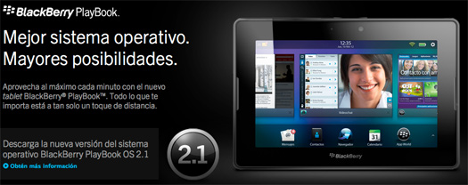 BlackBerry PlayBook OS 2.1 características