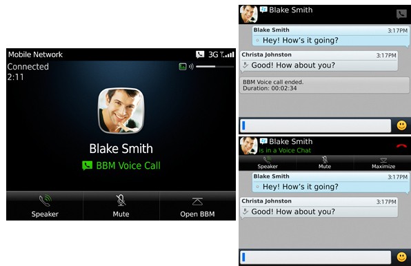 BlackBerry Messenger con BBM Voice llamadas mediante WiFi