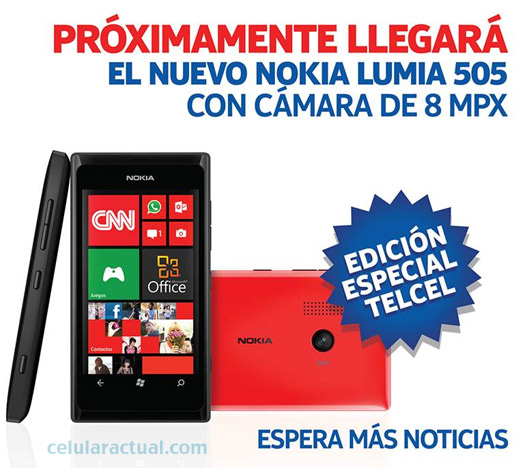 Nokia Lumia 505 Edición Telcel para México