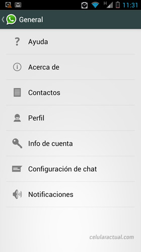 WhatsApp para Android con rediseño Holo UI guidelines 