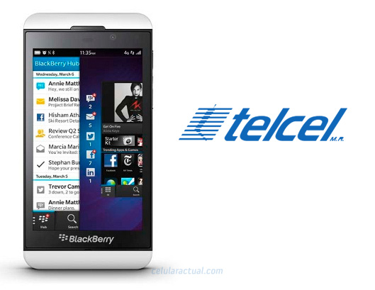 BlackBerry Z10 en México con Telcel registro