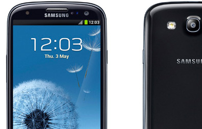 Samsung Galaxy S III negro detalle
