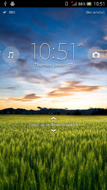 Pantalla Sony Xperia S con actualización a Android 4.1 Jelly Bean 