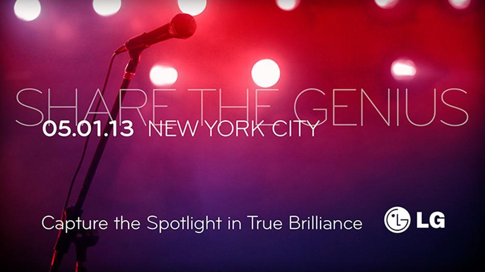 LG invitación Share The Genius para mayo 2013