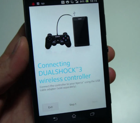Sony Xperia SP función Dualshock 3 wireless controller