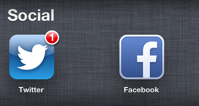 Icono de Facebook en iOS