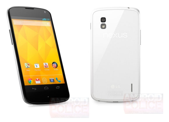 Nexus 4 Color blanco white imagen oficial de prensa