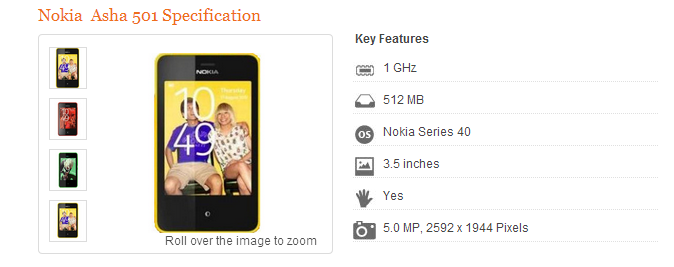 Nokia Asha 501 se filtran especificaciones