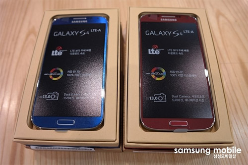 Samsung Galaxy S4 LTE-A Unboxing color rojo y azul