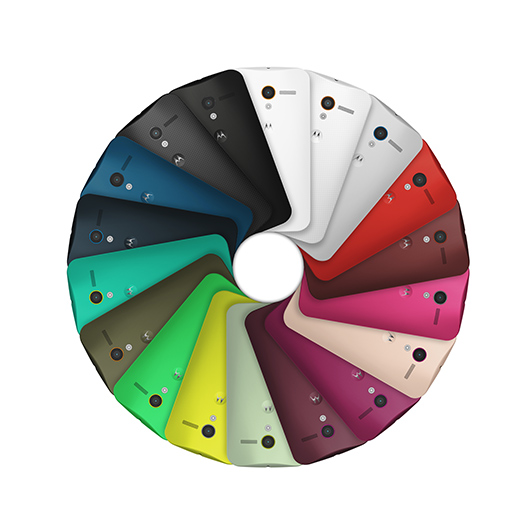 Moto X de Motorola y Google opciones de color