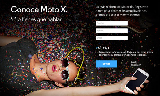 Moto X registro en México