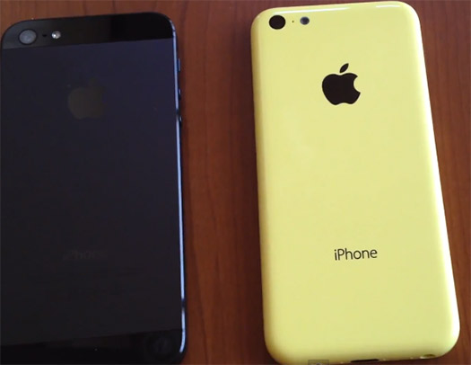 Video  iPhone 5C en amarillo comparación