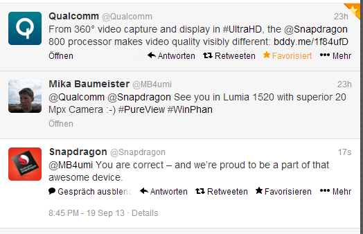 Qualcomm confirma Snapdragon 800 en Lumia 1520