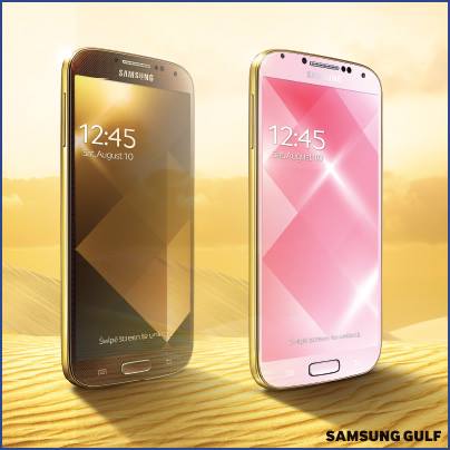 Galaxy S4 Gold Edition Rosa y Café - Gold Pink Gold Brown