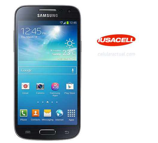 Samsung Galaxy S4 Mini en Iusacell logo