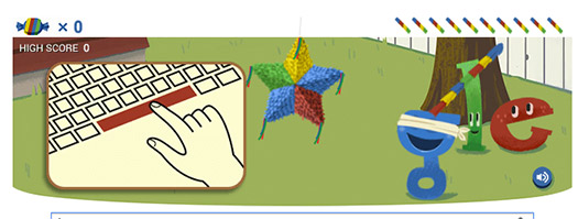 Google cumple 15 años Doodle Piñata y Pastel