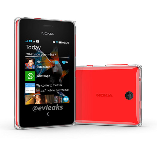 Nokia Asha 500 con protección transparente