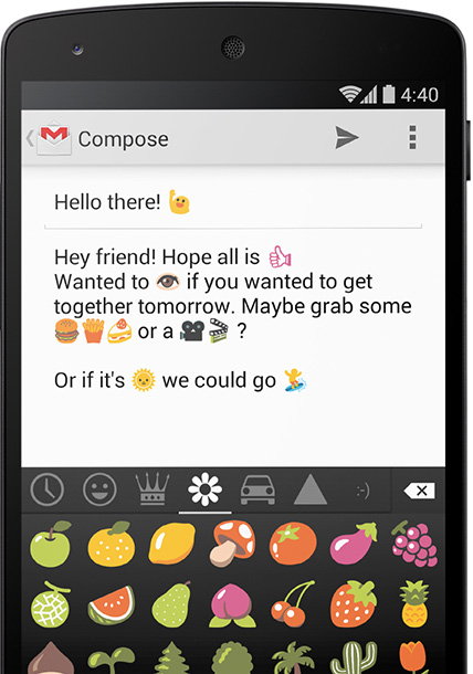 Android KitKat 4.4 Emojis 