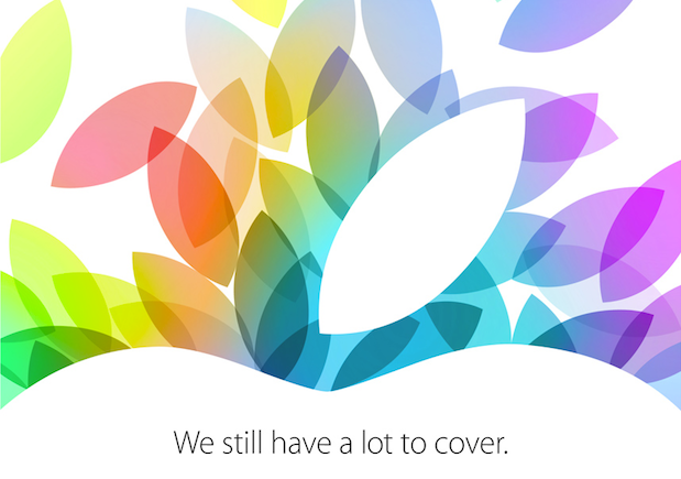 Apple invitación 22 de octubre 2013 "We still hace a lot to cover"