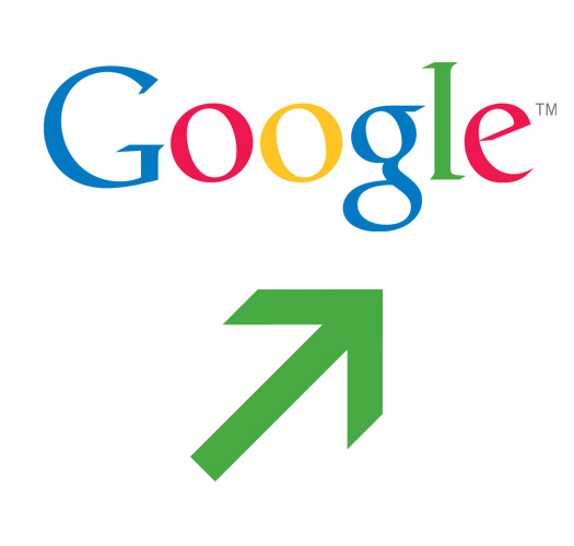 Google Logo flecha arriba
