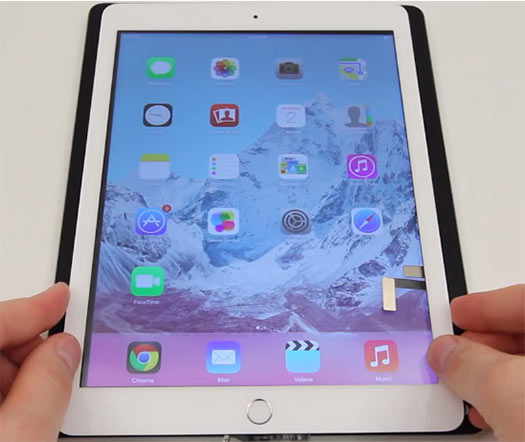 iPad 5 en Video espacio para el Sensor de Huellas Digitales