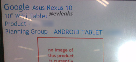 Nexus 10 rumor de ASUS