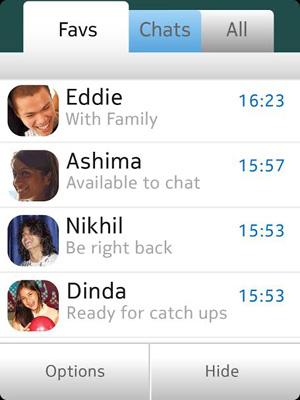 Captura de WhatsApp en Nokia Asha 501 Amigos