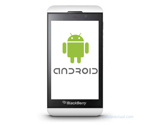 BlackBerry Z10 con Android Logo