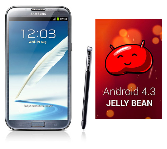 Samsung Galaxy Note II con Android 4.3 Jelly Bean
