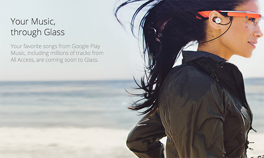 Google Glass con Google Play Music 