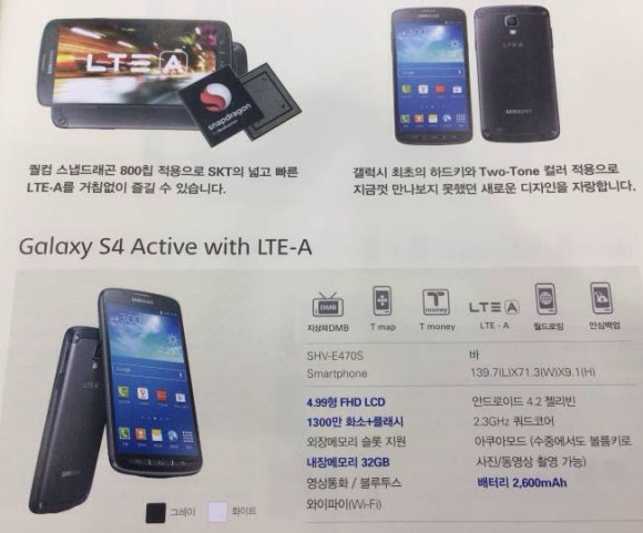 Galaxy S4 Active Snapdragon 800 13 MP
