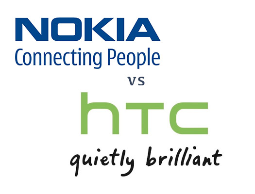 Nokia vs HTC logo