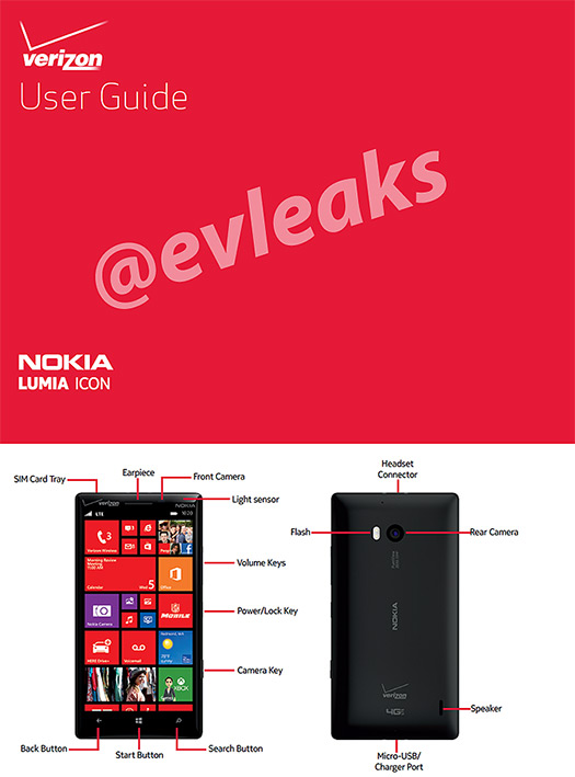 Nokia Lumia Icon 929 guía User Guide Verizon