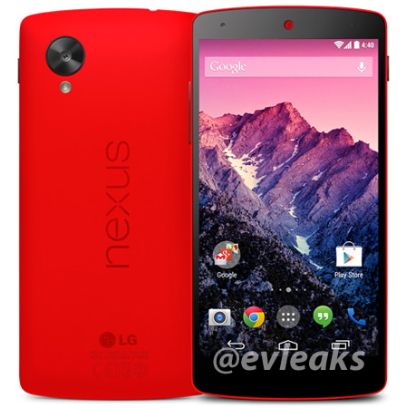 LG Nexus 5 color rojo oficial de prensa - Red 