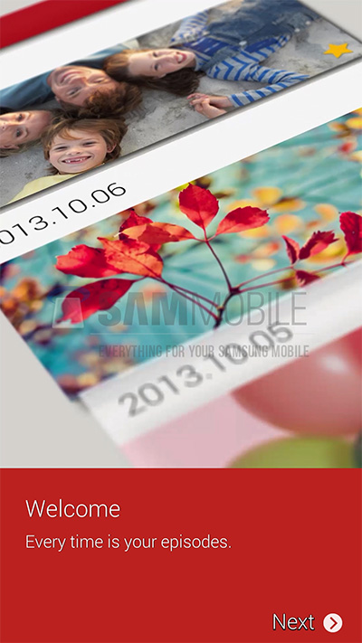Samsung app Life Times Welcome