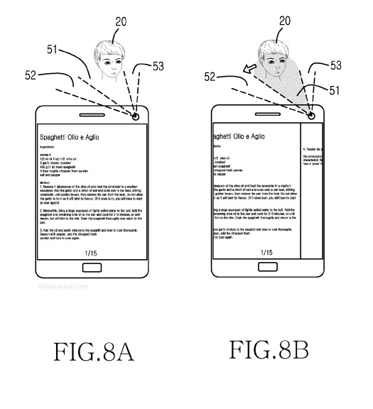 Samsung patente movimiento de cabeza rostro
