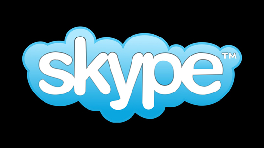 Skype Logo logotipo fondo negro