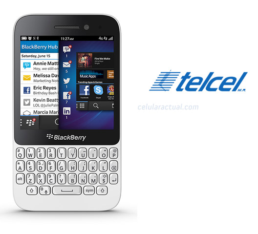 BlackBerry Q5 en México con Telcel  color blanco