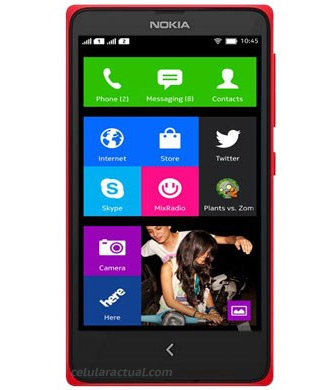 Nokia X Normandy Android phone color rojo