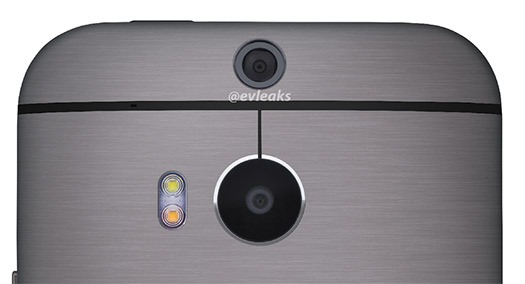 All New HTC One (M8) muestra Cámara Dual y Flash bitono 